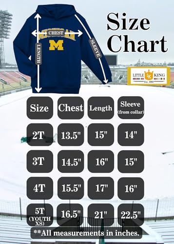 Little King NCAA Toddler Boys Arch Logo Hoodie Sweatshirt-Dual Blend