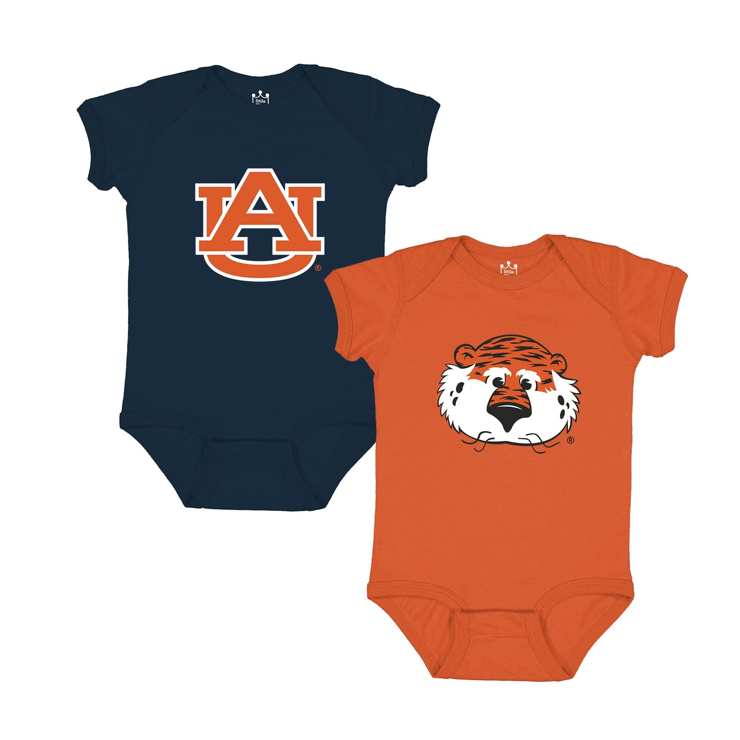 Little King NCAA Onesie 2 Pack Short Sleeve-100% Cotton Infants