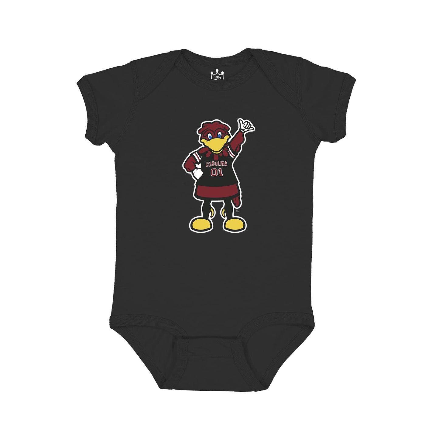 Little King NCAA Onesie 2 Pack Short Sleeve-100% Cotton Infants