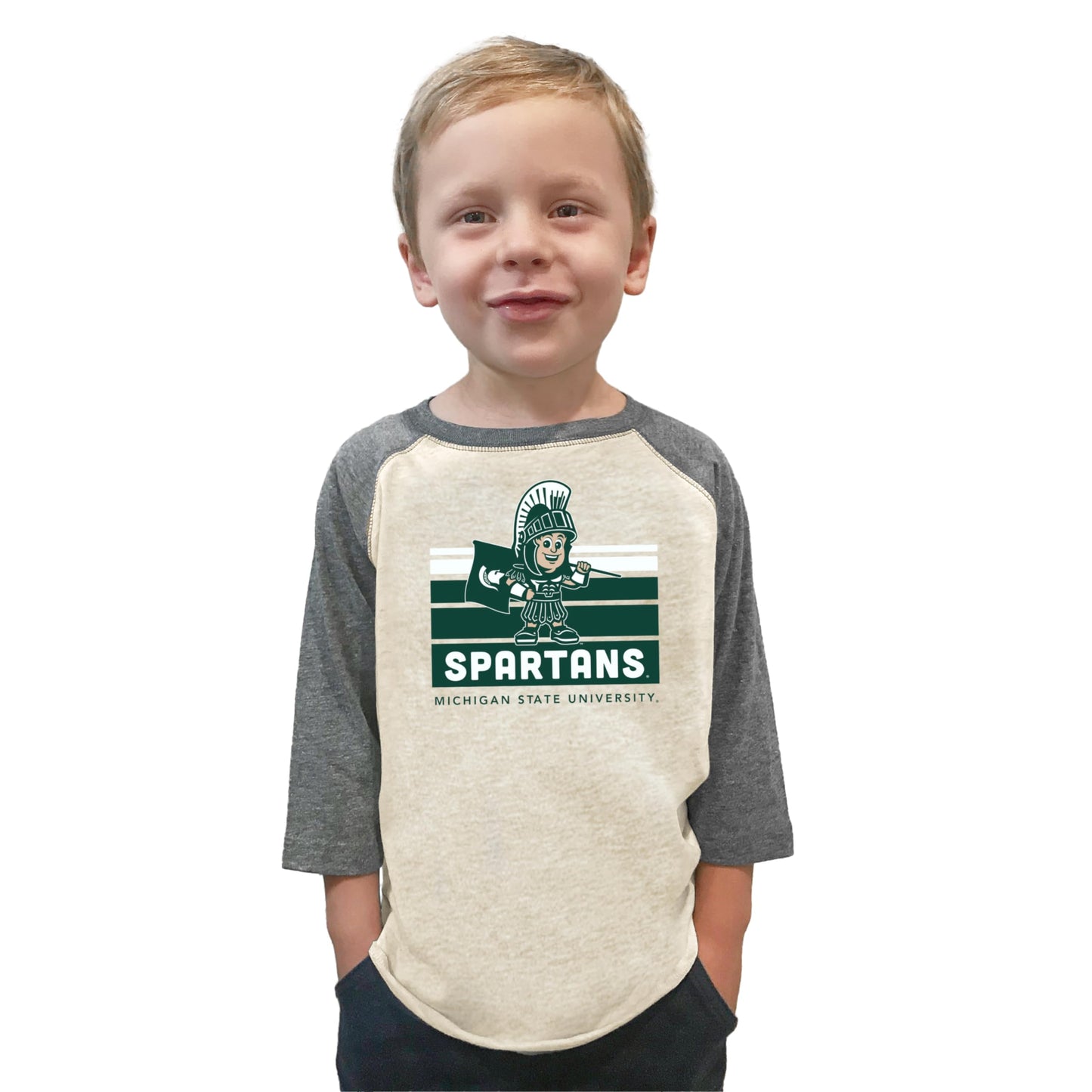 Little King NCAA Boys Toddler 3/4 Raglan T-Shirt-Team Logo Toddler