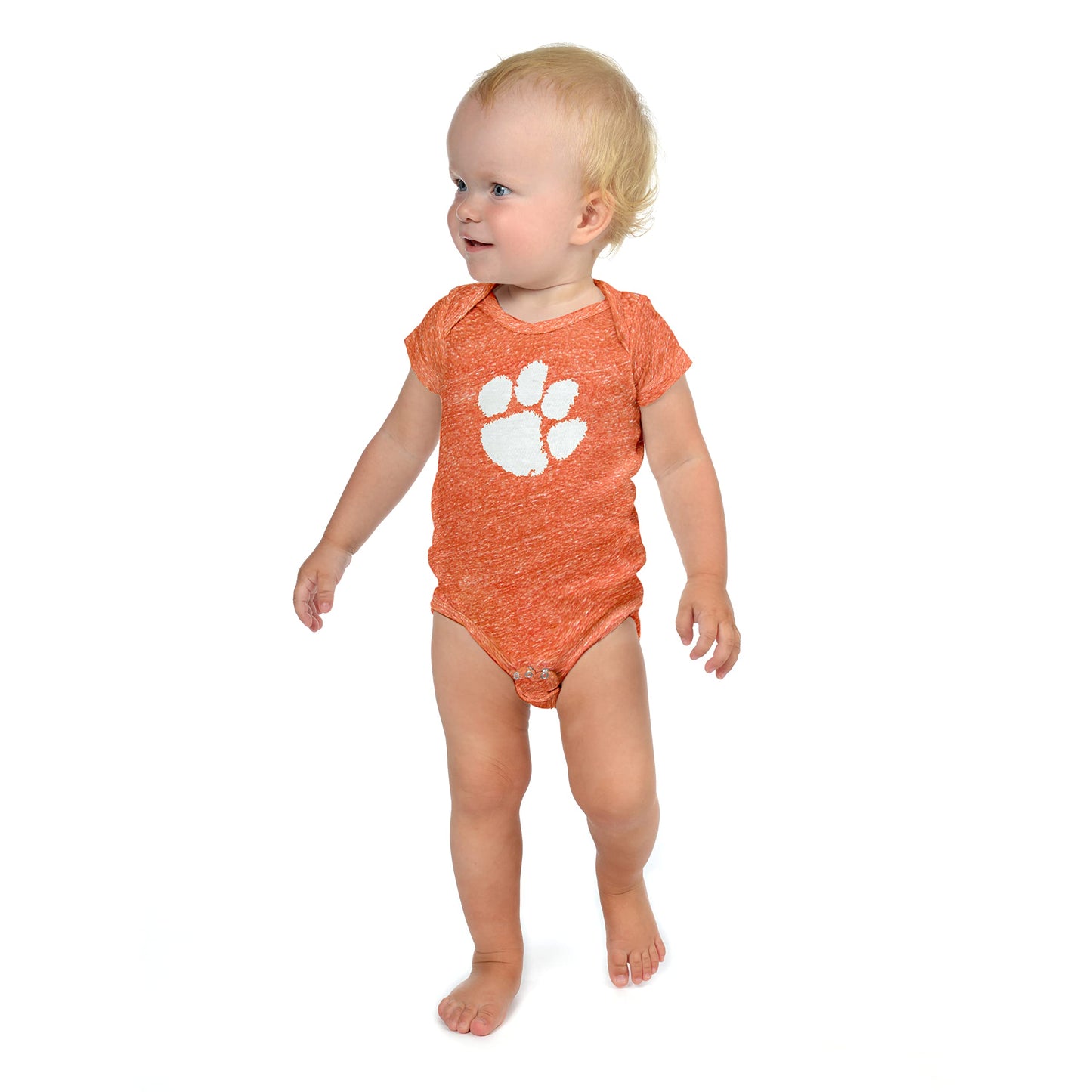 Little King NCAA Knobby Short Sleeve Romper Bodysuit-Big Logo