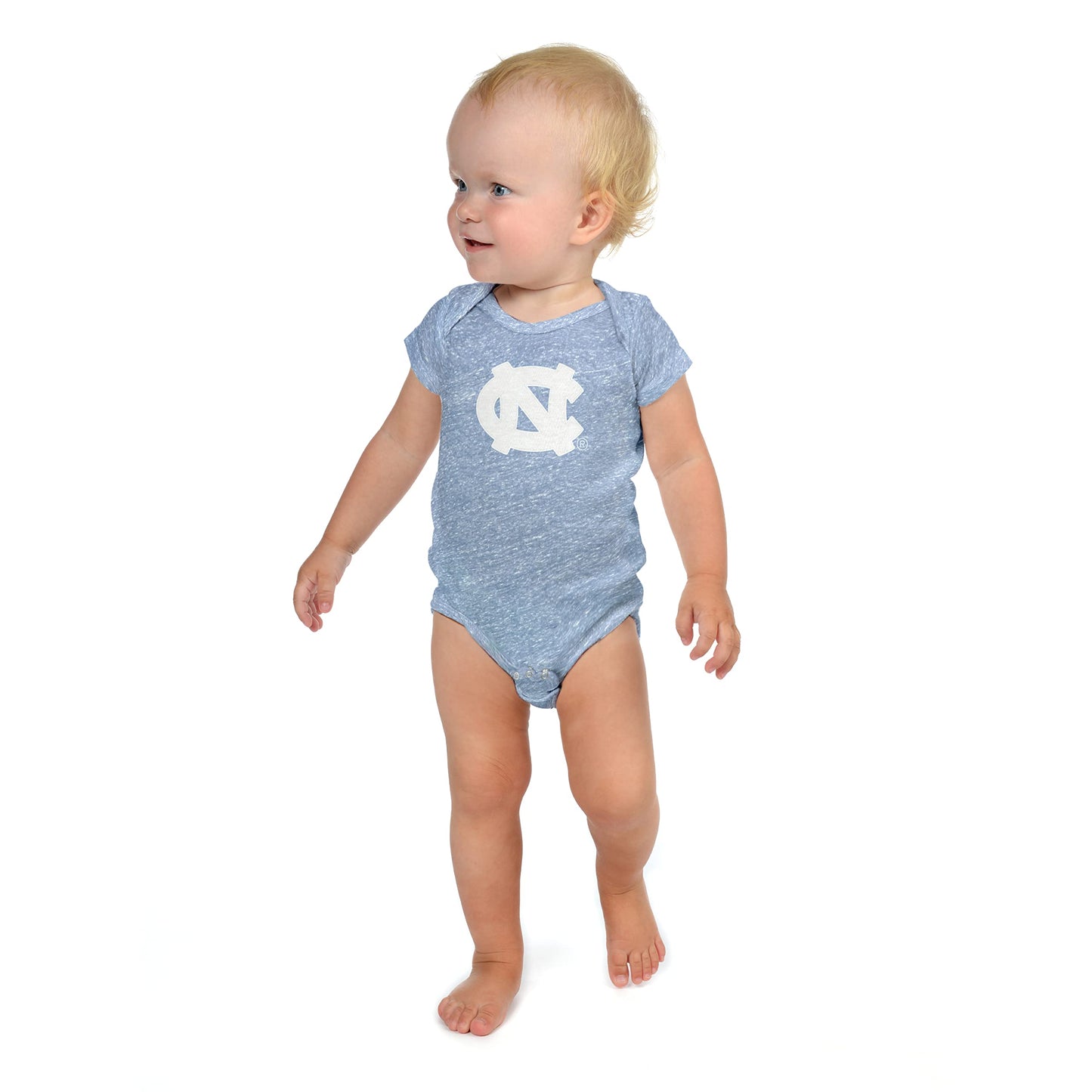 Little King NCAA Knobby Short Sleeve Romper Bodysuit-Big Logo