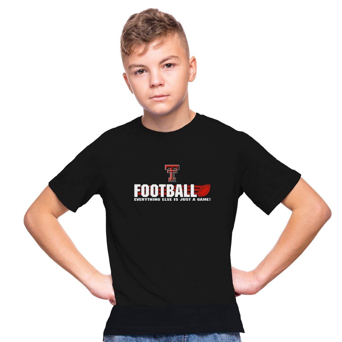 Little King NCAA Boys Youth College Football Short Sleeve Tee-Team Colors