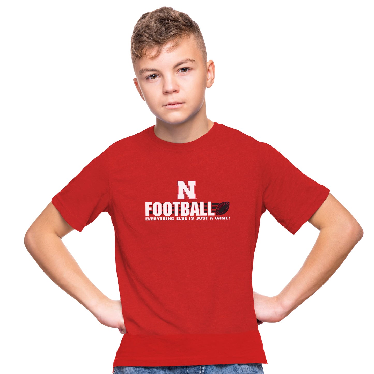 Little King NCAA Boys Youth College Football Short Sleeve Tee-Team Colors