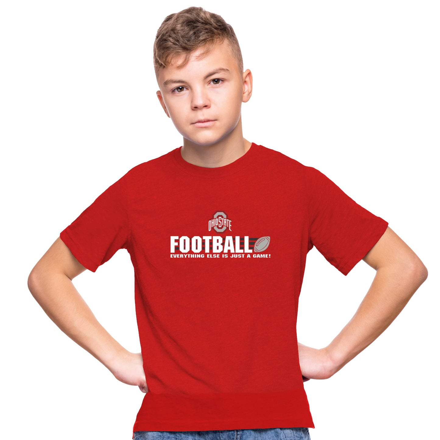 Little King NCAA Boys Youth College Football Short Sleeve Tee-Team Colors