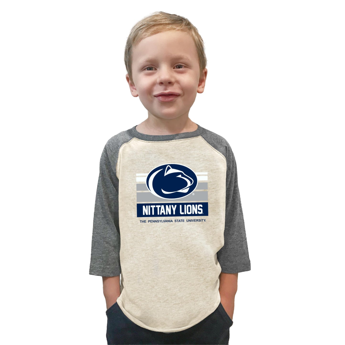 Little King NCAA Boys Toddler 3/4 Raglan T-Shirt-Team Logo Toddler