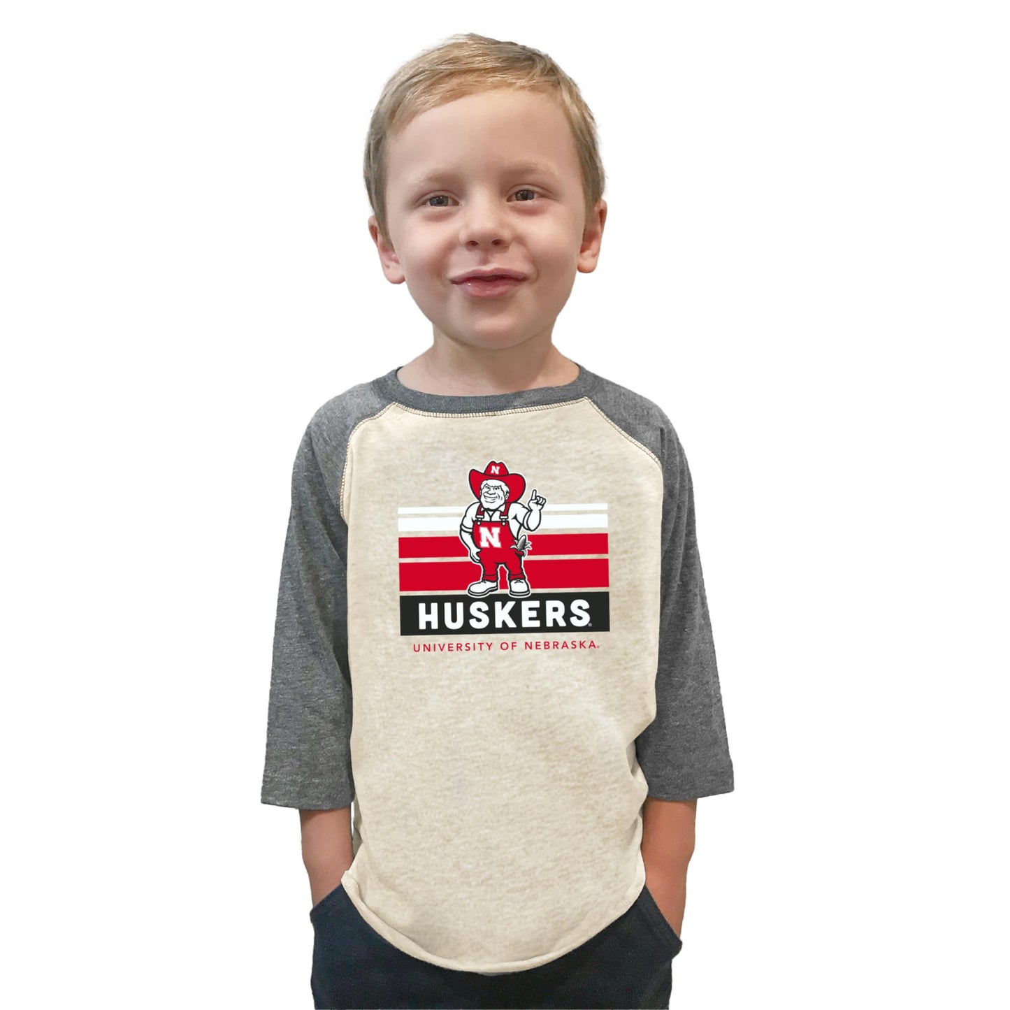 Little King NCAA Boys Toddler 3/4 Raglan T-Shirt-Team Logo Toddler