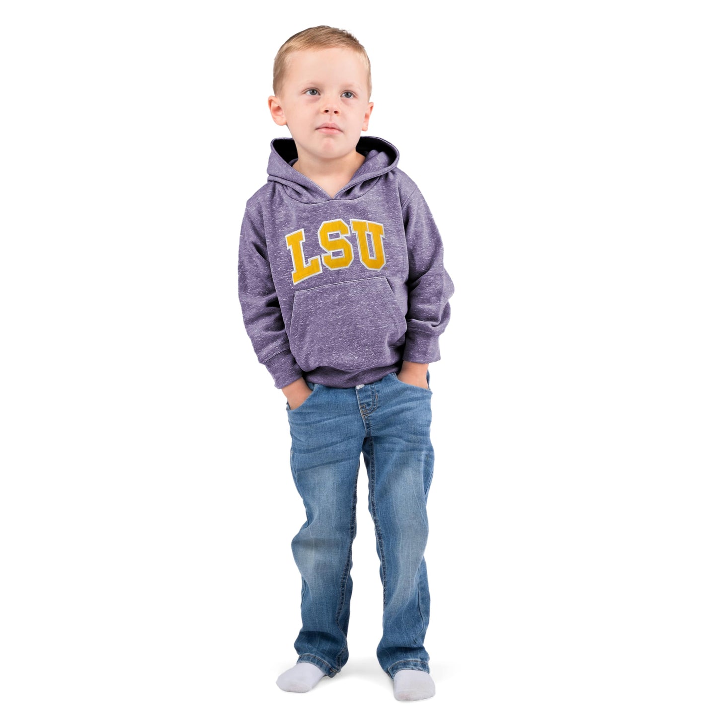 Little King NCAA Toddler Boys and Girls Knobby Hoodie Sweatshirt With Tackle Twill Letters