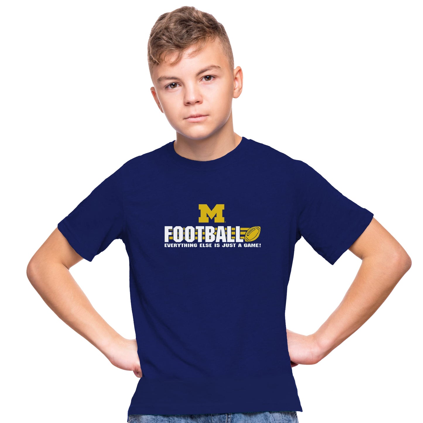 Little King NCAA Boys Youth College Football Short Sleeve Tee-Team Colors