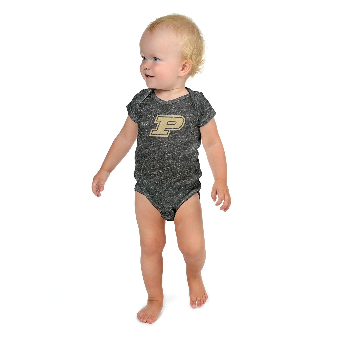 Little King NCAA Knobby Short Sleeve Romper Bodysuit-Big Logo
