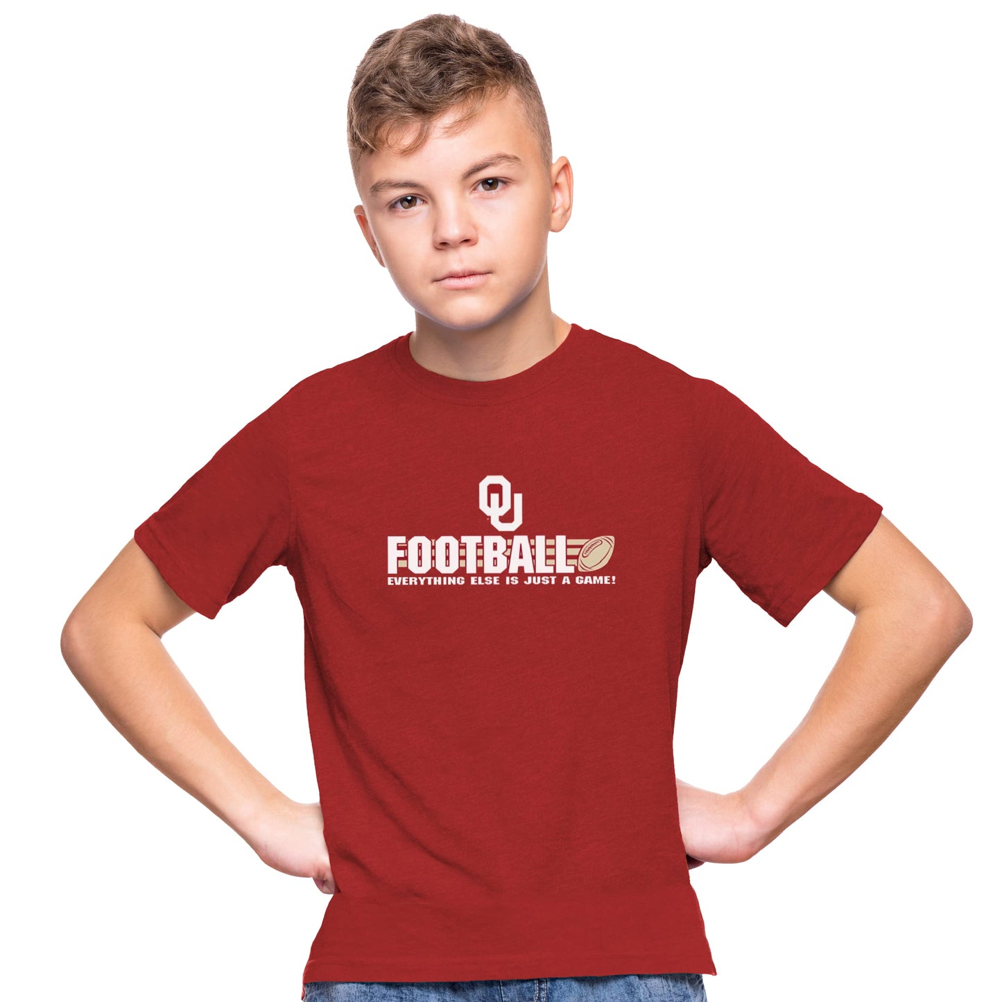 Little King NCAA Boys Youth College Football Short Sleeve Tee-Team Colors