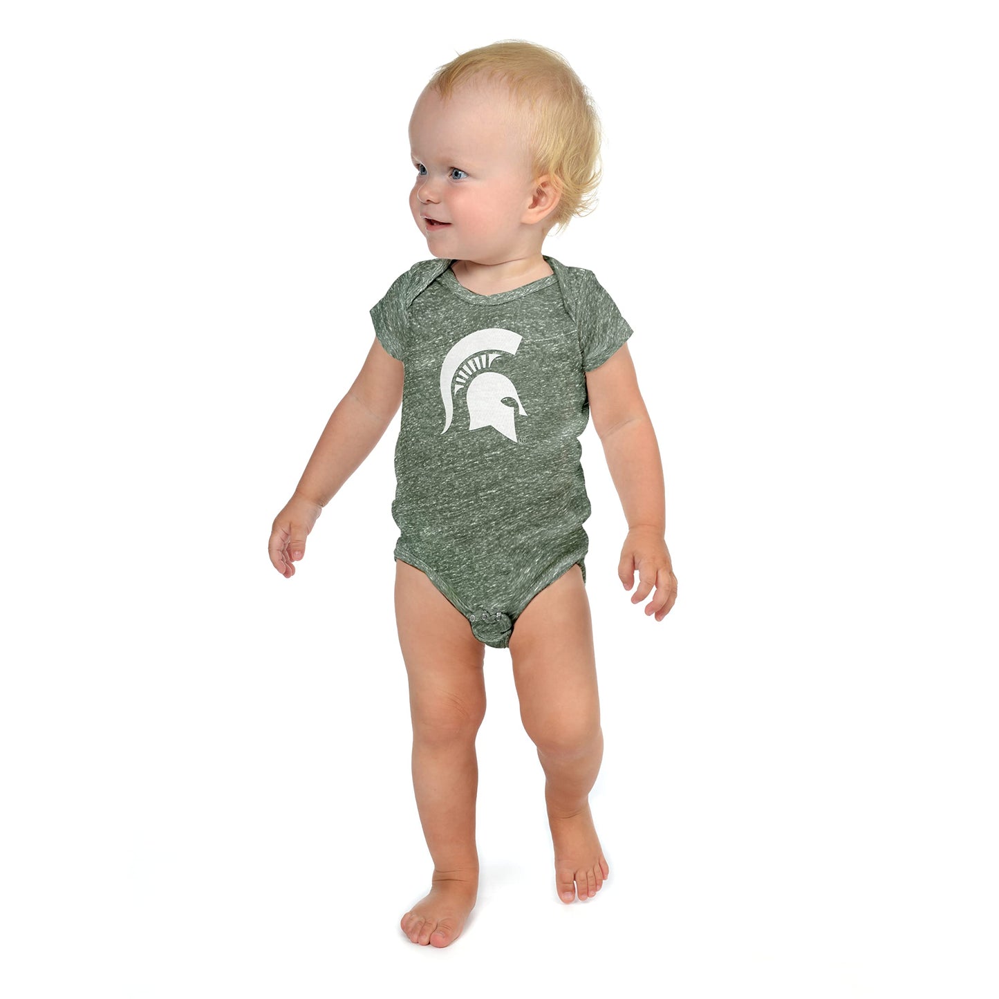 Little King NCAA Knobby Short Sleeve Romper Bodysuit-Big Logo
