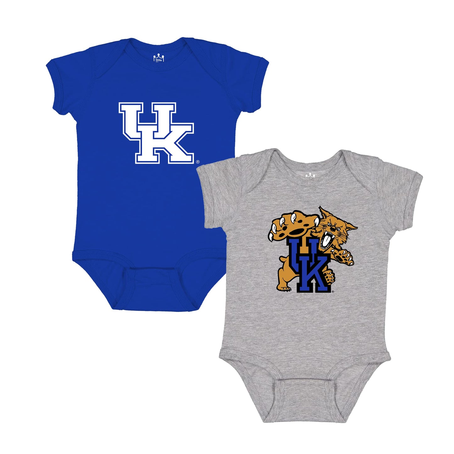 Little King NCAA Onesie 2 Pack Short Sleeve-100% Cotton Infants