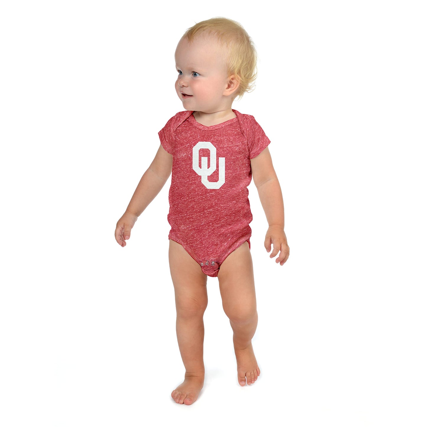 Little King NCAA Knobby Short Sleeve Romper Bodysuit-Big Logo