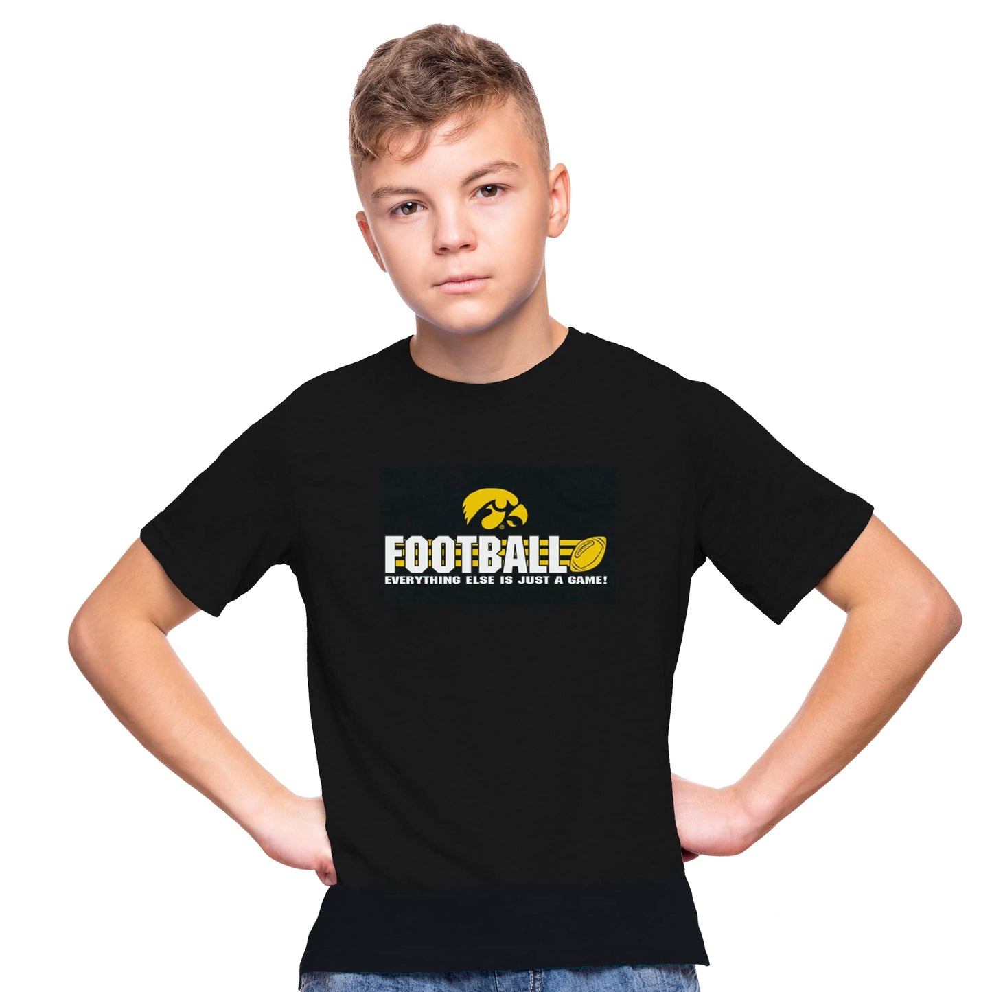 Little King NCAA Boys Youth College Football Short Sleeve Tee-Team Colors
