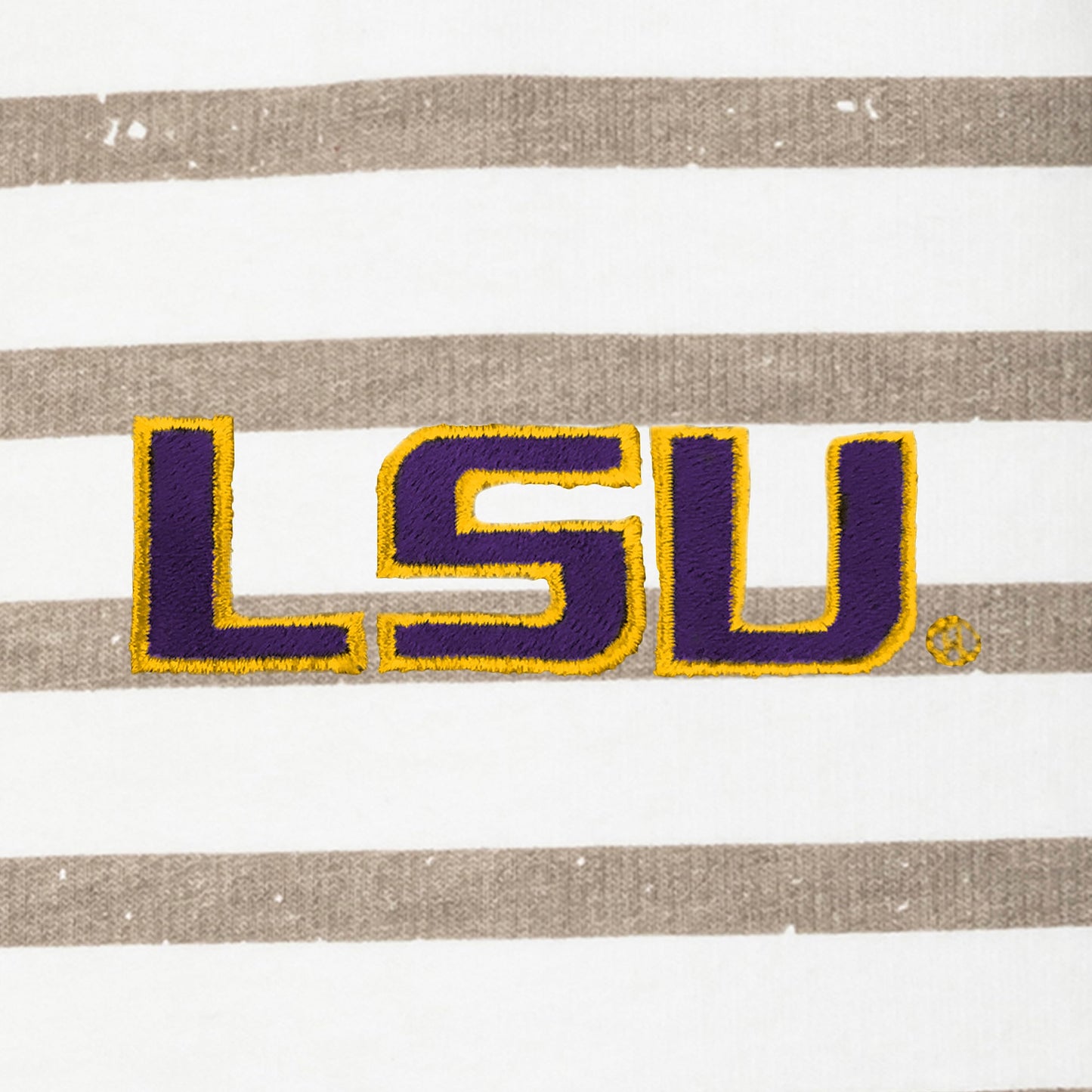 Little King NCAA Infant Girls Short Sleeve Striped Dress-French Terry with Embroidered Team Logo
