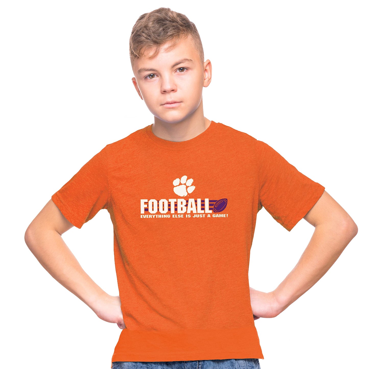 Little King NCAA Boys Youth College Football Short Sleeve Tee-Team Colors