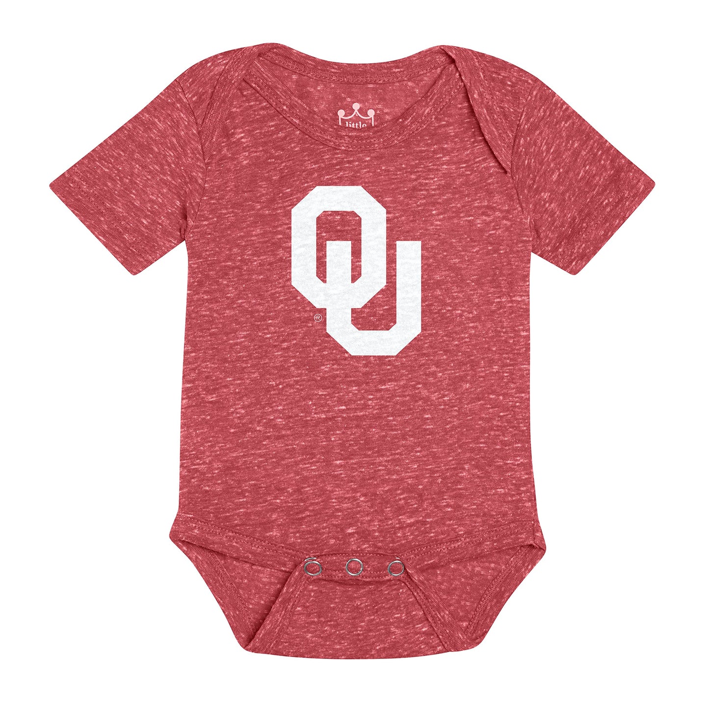 Little King NCAA Knobby Short Sleeve Romper Bodysuit-Big Logo