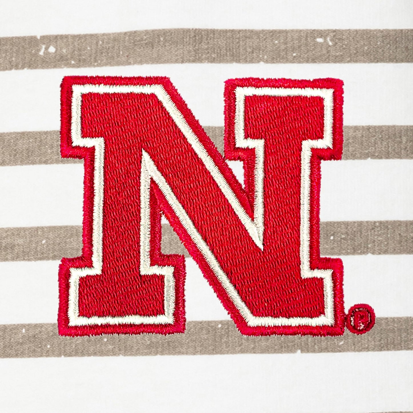 Little King NCAA Infant Girls Short Sleeve Striped Dress-French Terry with Embroidered Team Logo