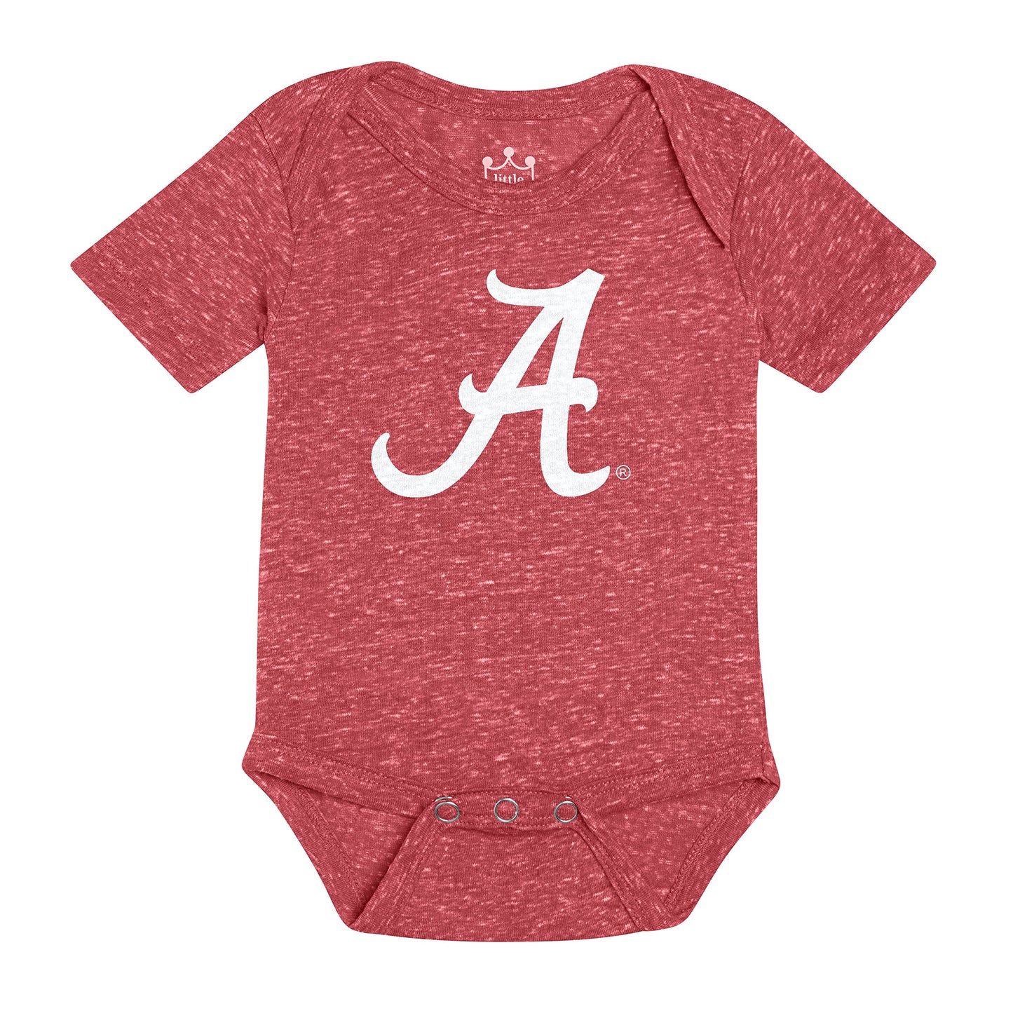 Little King NCAA Knobby Short Sleeve Romper Bodysuit-Big Logo
