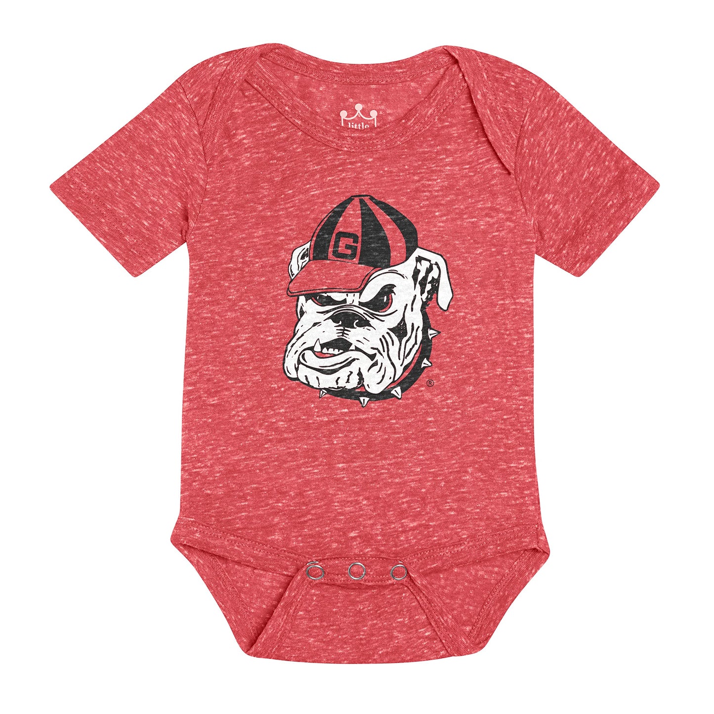 Little King NCAA Knobby Short Sleeve Romper Bodysuit-Big Logo