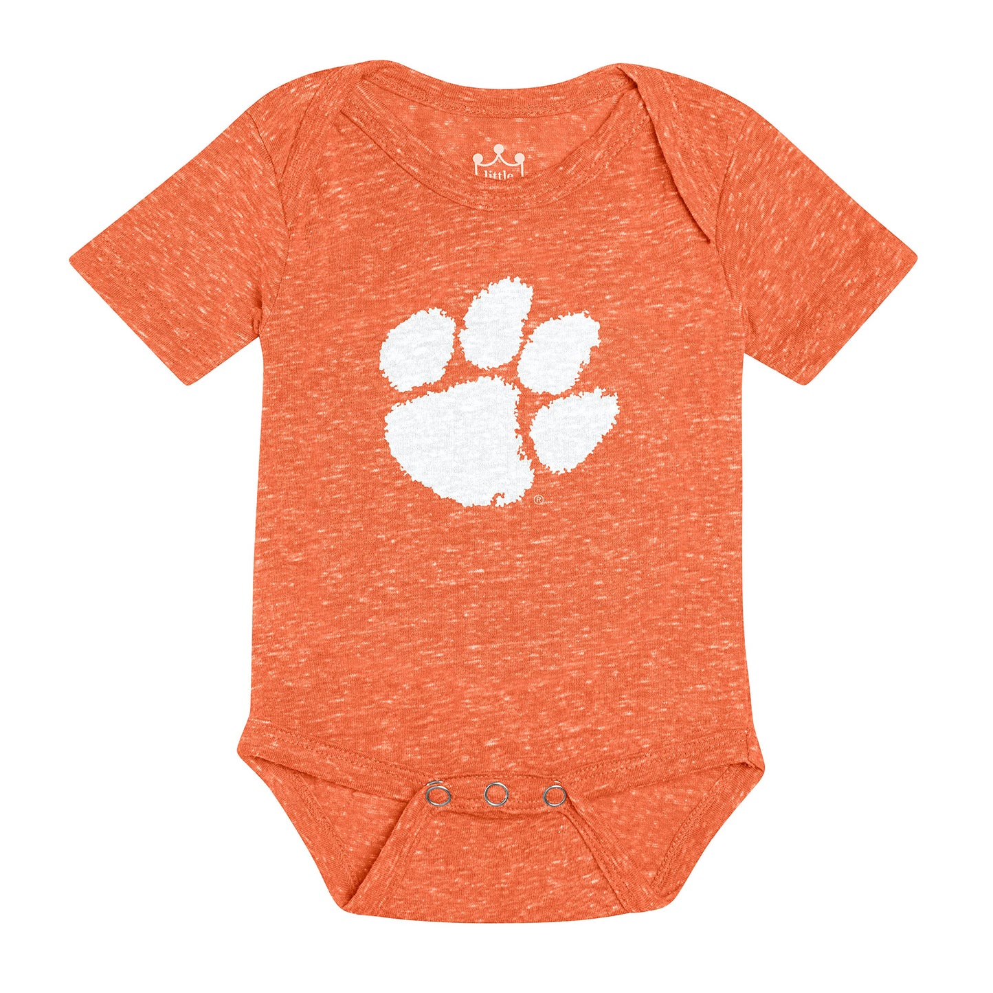 Little King NCAA Knobby Short Sleeve Romper Bodysuit-Big Logo