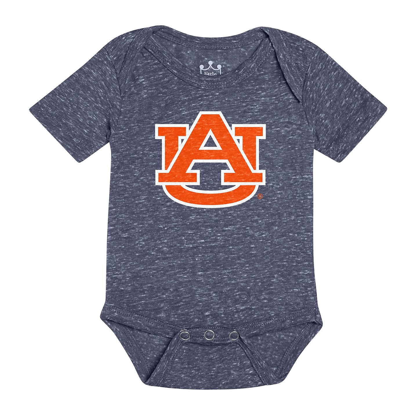 Little King NCAA Knobby Short Sleeve Romper Bodysuit-Big Logo