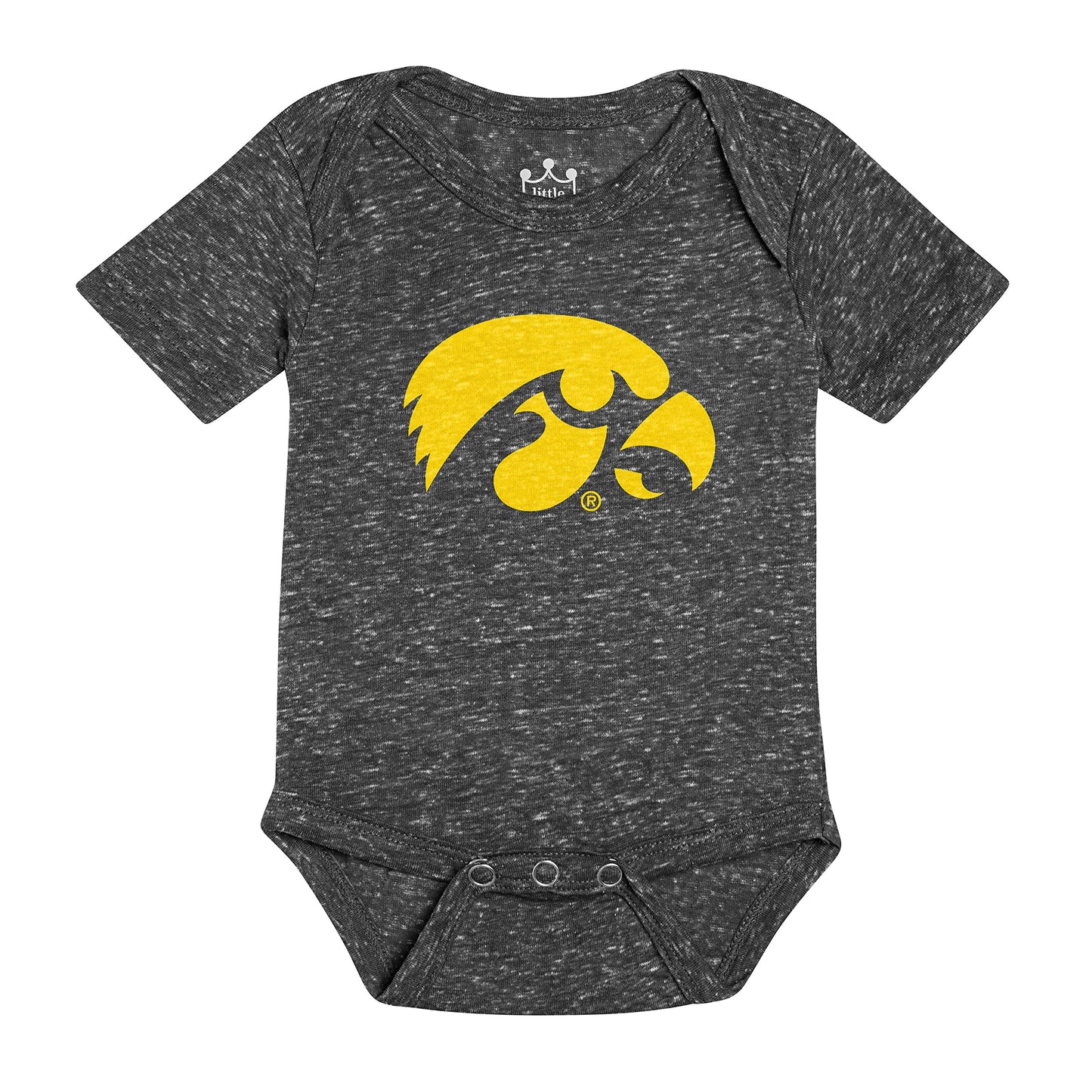 Little King NCAA Knobby Short Sleeve Romper Bodysuit-Big Logo