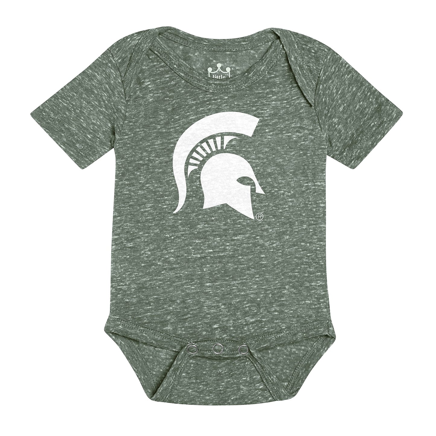 Little King NCAA Knobby Short Sleeve Romper Bodysuit-Big Logo