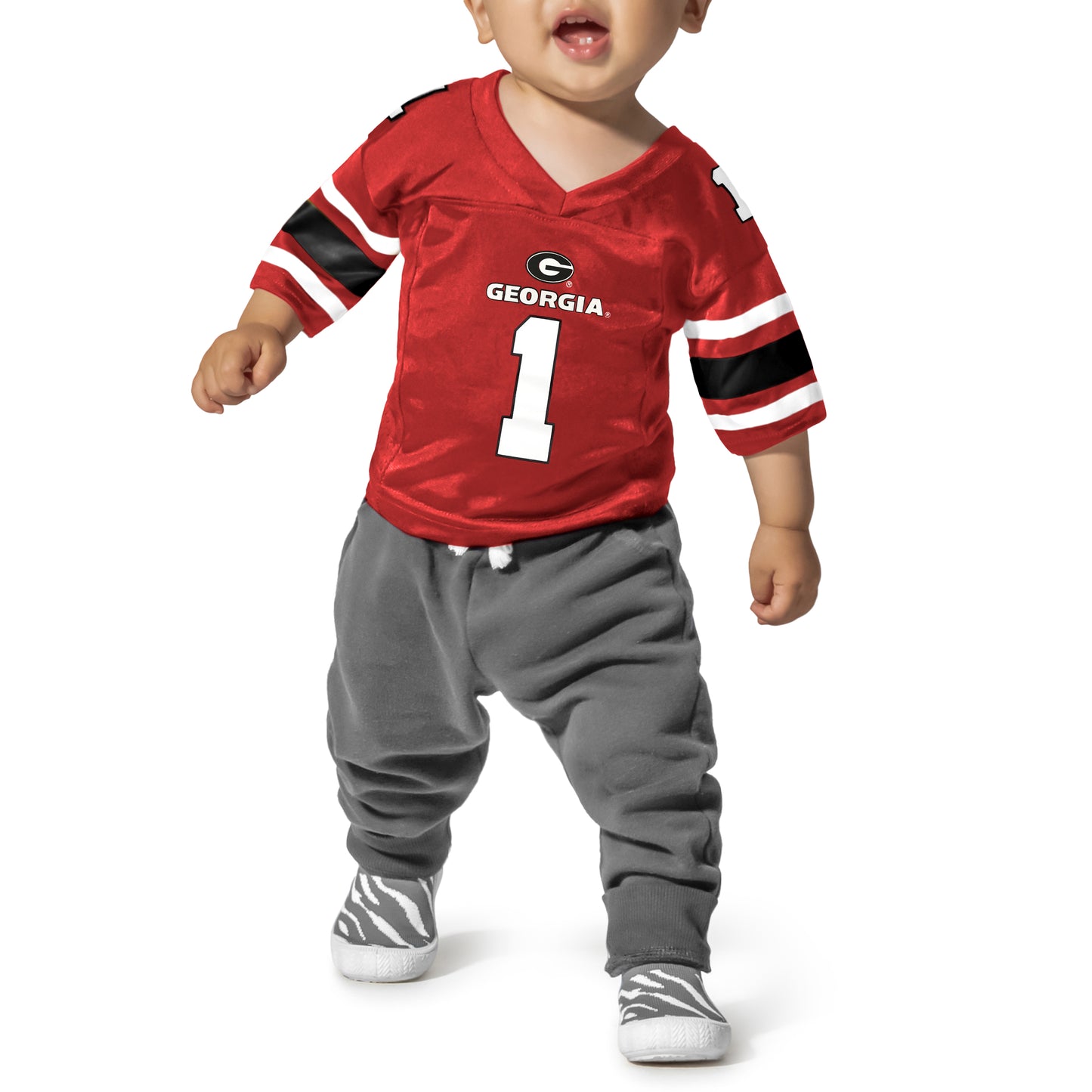 Red & Black Baby Game Day Outfit