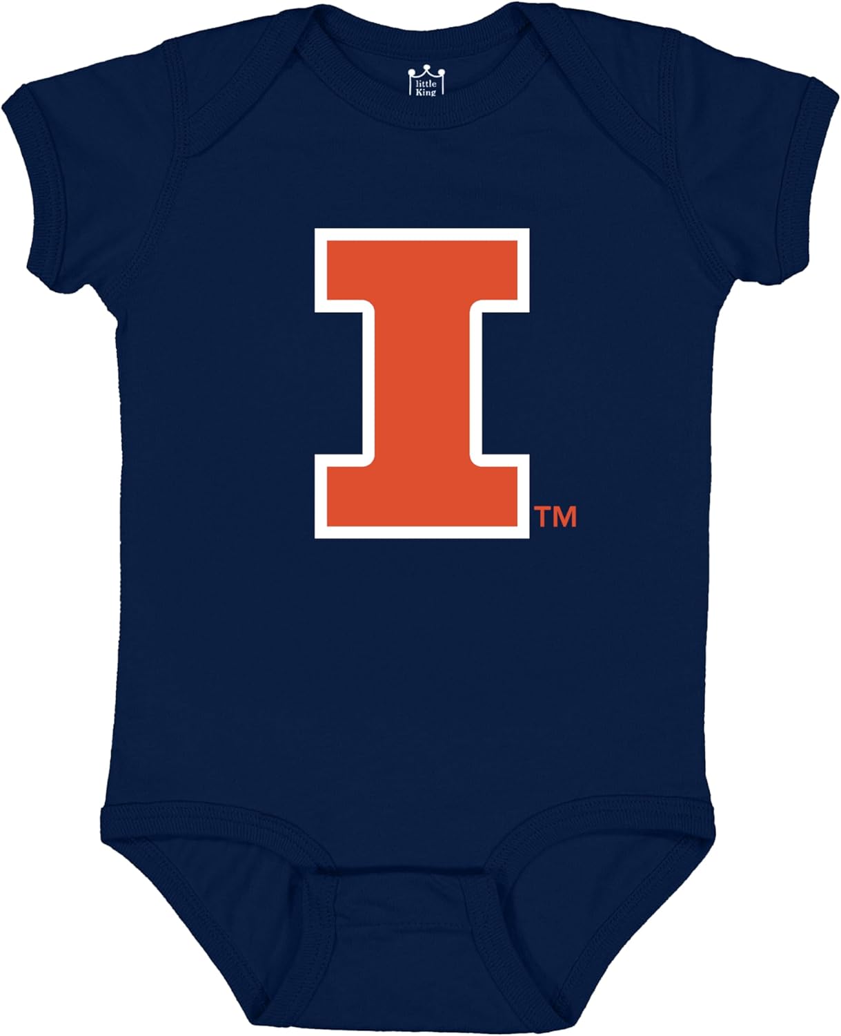 Navy & Orange Baby Game Day Outfit
