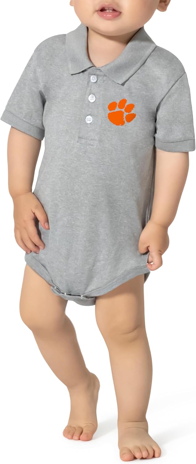 Little King NCAA Short Sleeve Poly-Tech Infant Polo Onesie -Infant Sizes 6M 12M 18M 2T