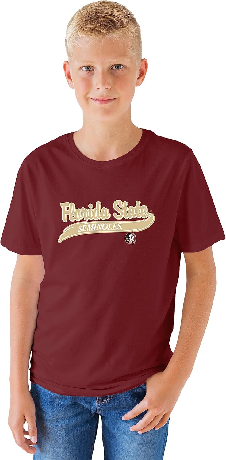 Little King NCAA Boys Youth-Varsity Logo-Short Sleeve Tee-Team Colors