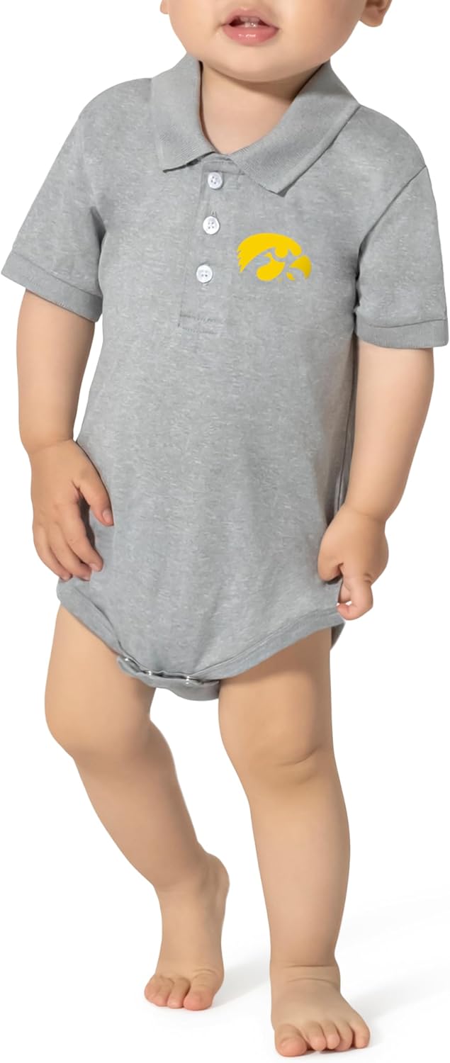 Little King NCAA Short Sleeve Poly-Tech Infant Polo Onesie -Infant Sizes 6M 12M 18M 2T