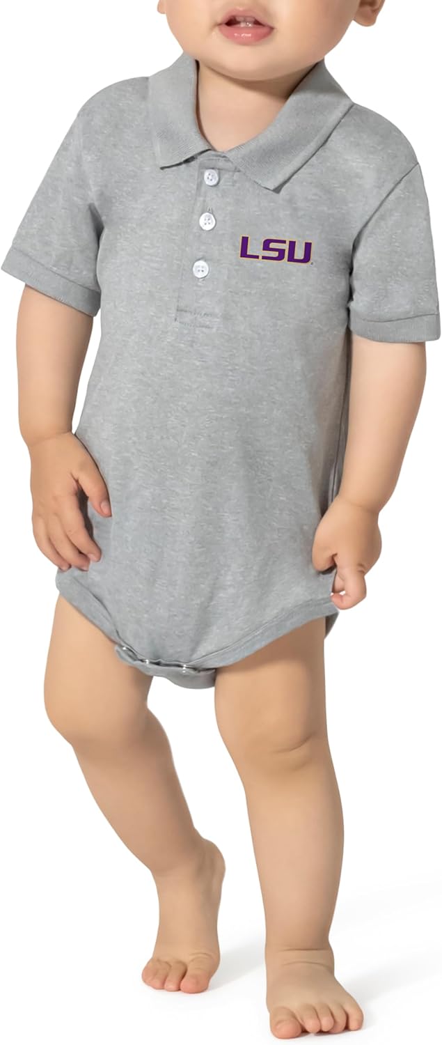 Little King NCAA Short Sleeve Poly-Tech Infant Polo Onesie -Infant Sizes 6M 12M 18M 2T