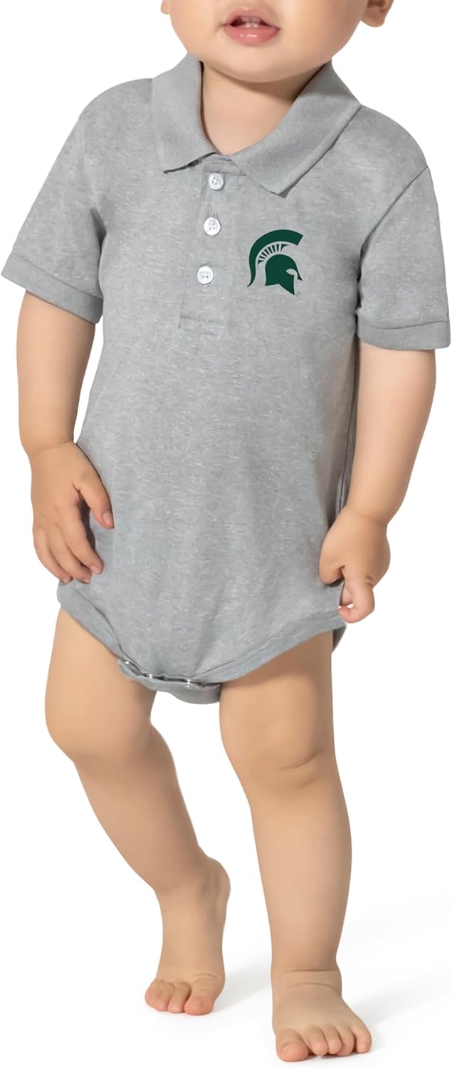 Little King NCAA Short Sleeve Poly-Tech Infant Polo Onesie -Infant Sizes 6M 12M 18M 2T