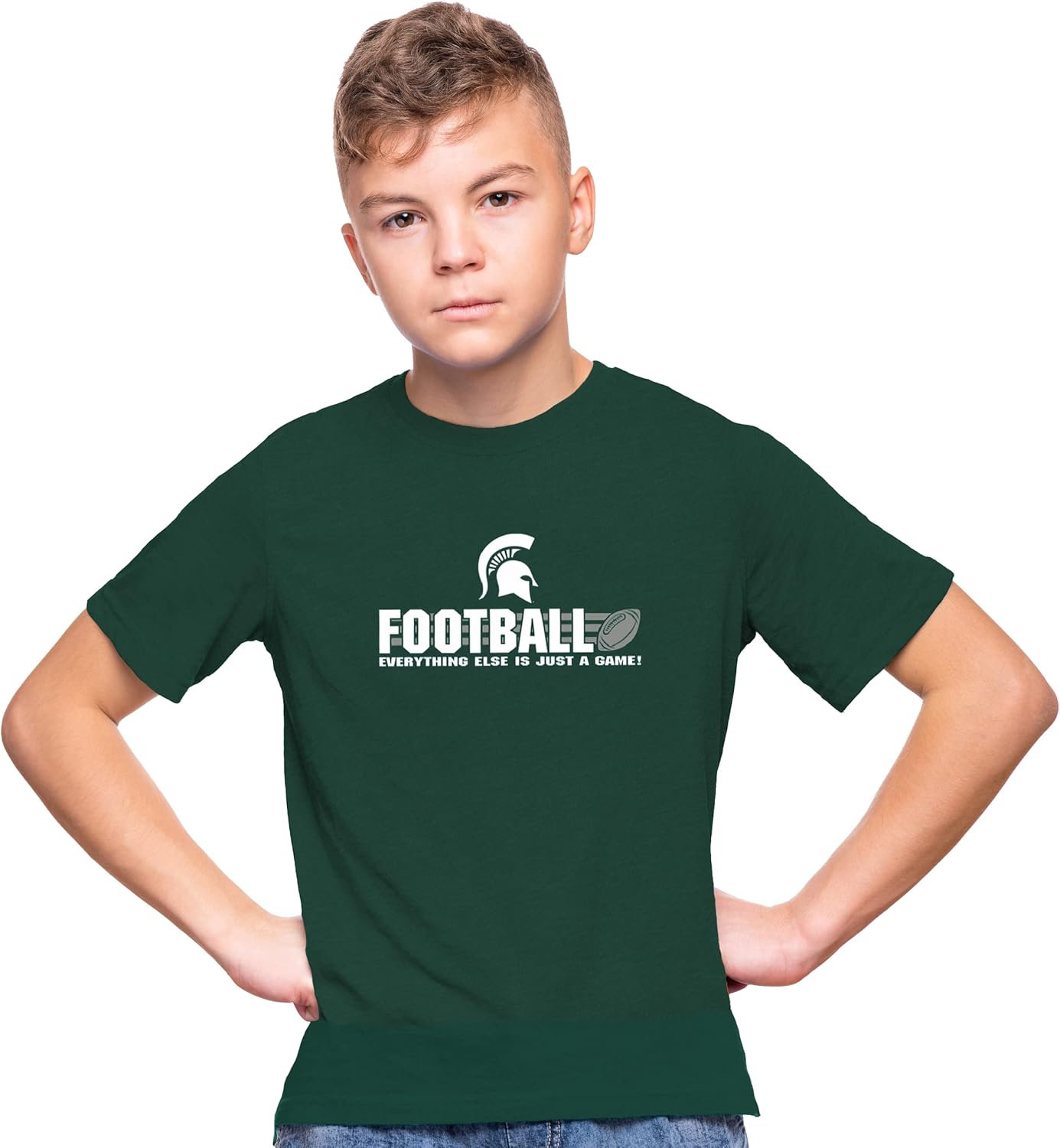 Little King NCAA Boys Youth College Football Short Sleeve Tee-Team Colors