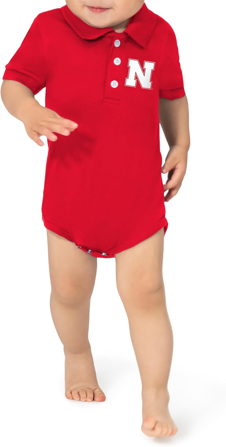 Little King NCAA Short Sleeve Poly-Tech Infant Polo Onesie -Infant Sizes 6M 12M 18M 2T