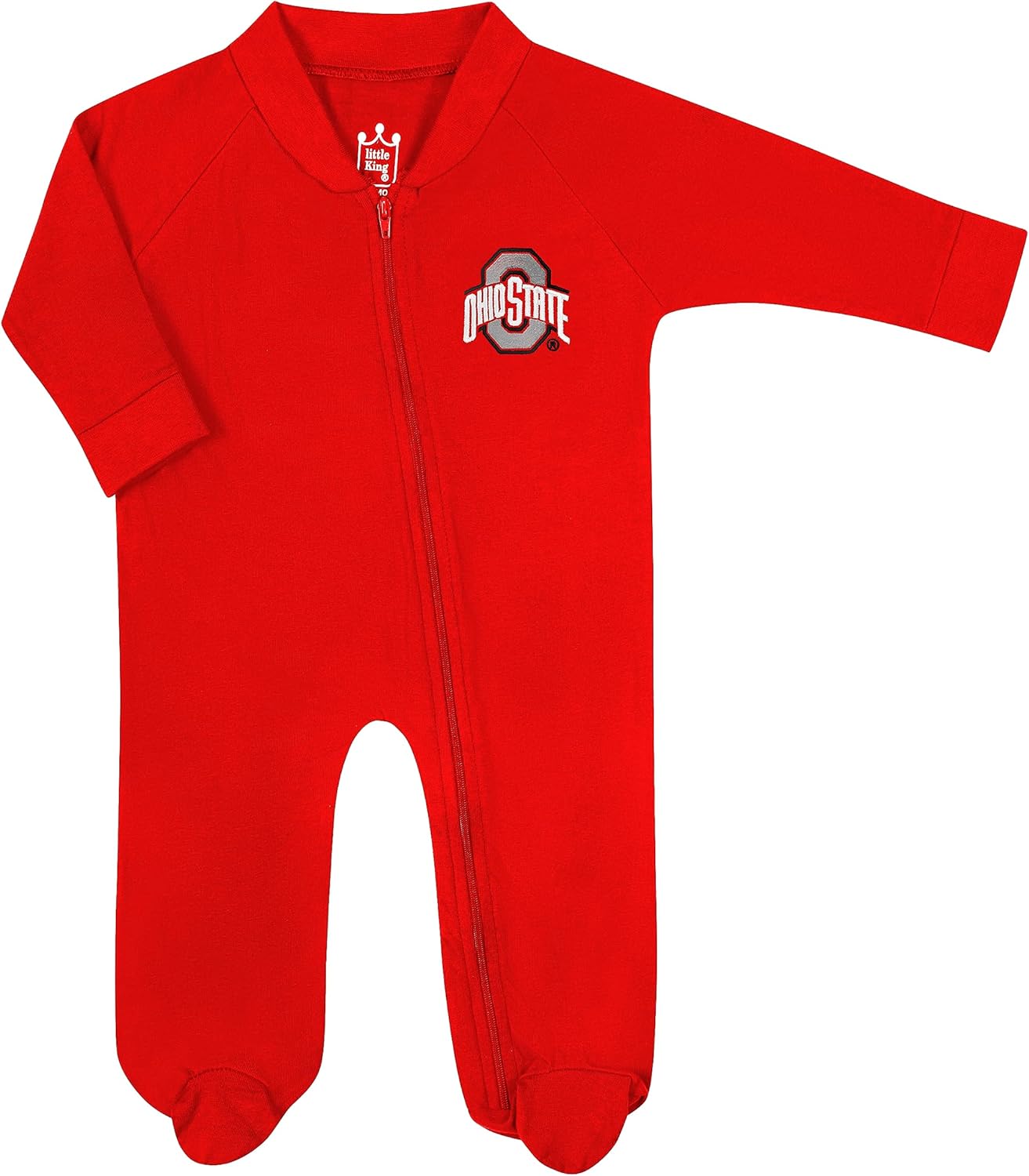 Little King NCAA Long Sleeve Full Zip Footed Romper