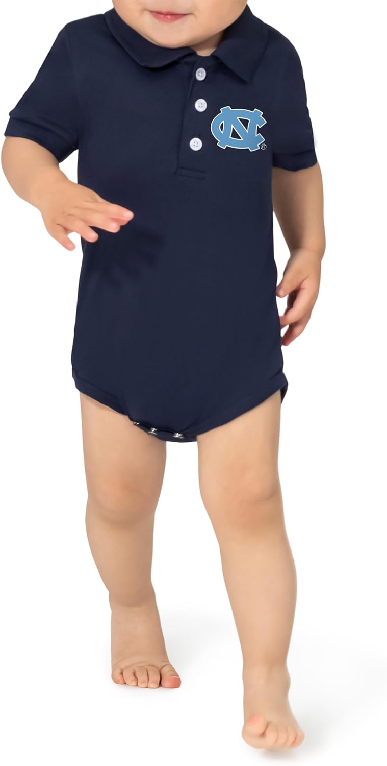 Little King NCAA Short Sleeve Poly-Tech Infant Polo Onesie -Infant Sizes 6M 12M 18M 2T