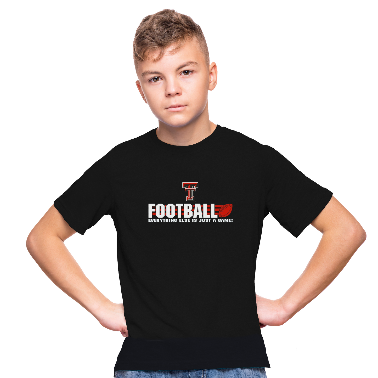 Little King NCAA Boys Youth-Football, Everything else is a Game-Short Sleeve Tee