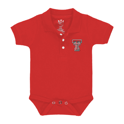 Little King NCAA Short Sleeve Polo Bodysuit Romper -Newborn and Infant Sizes