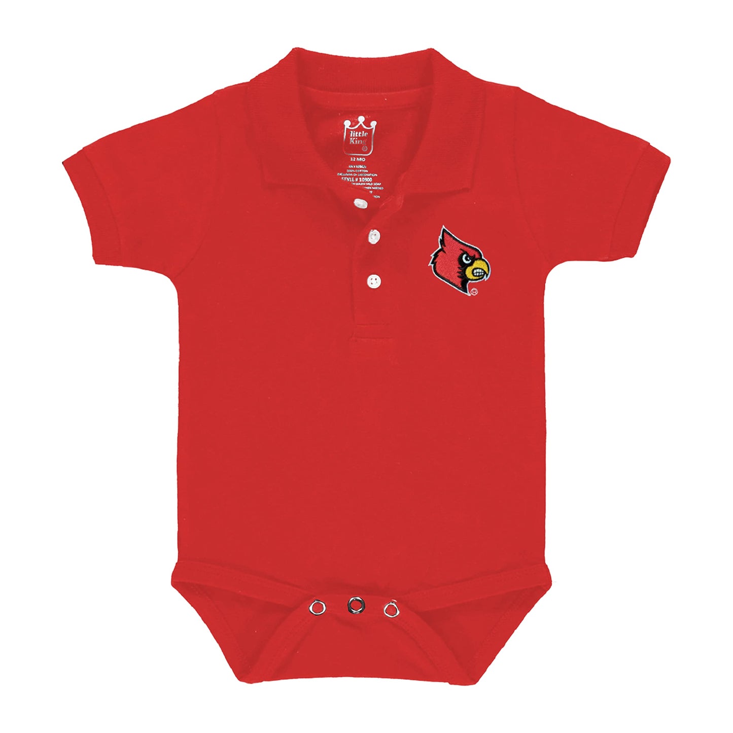 Little King NCAA Short Sleeve Polo Bodysuit Romper - Newborn and Infant Sizes