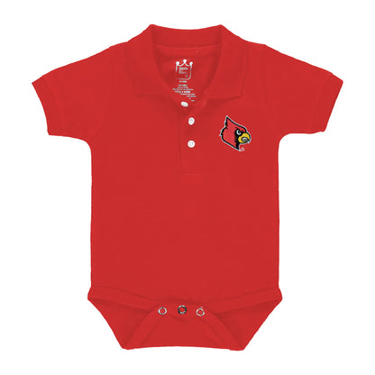 Little King NCAA Short Sleeve Polo Bodysuit Romper - Newborn and Infant Sizes