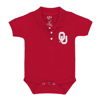 Little King NCAA Short Sleeve Polo Bodysuit Romper - Newborn and Infant Sizes