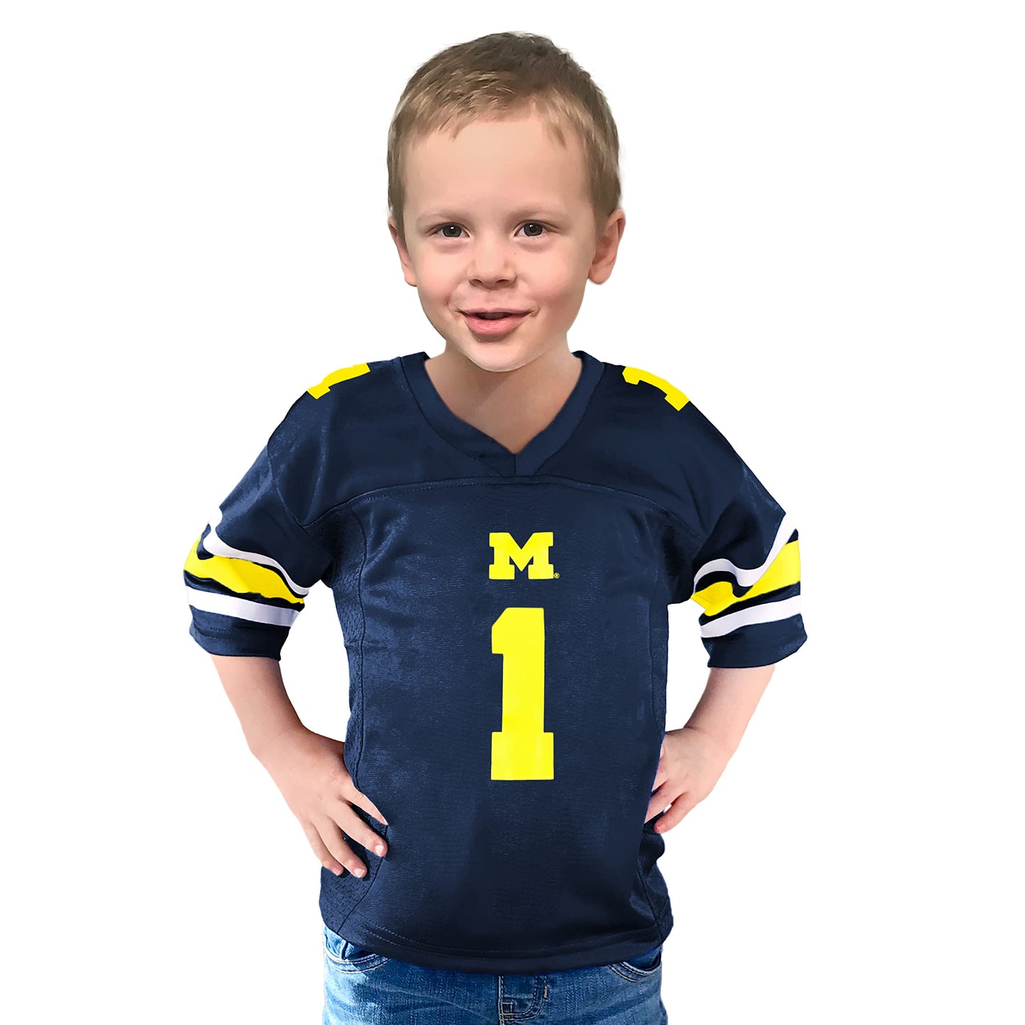 Little King NCAA Toddler-Touchdown Pass-Team Football Jersey-Sizes