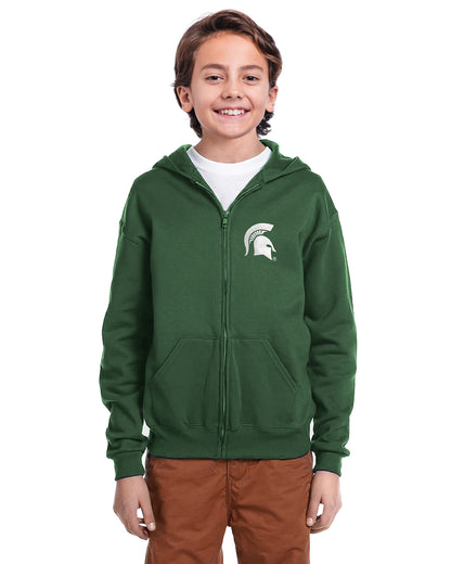 Little King NCAA Youth Boys Teen Full Zip Cotton Fleece Hoodie Sweatshirt With Embroidered Team Logo