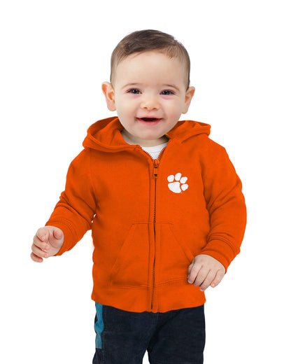 Little King NCAA Boys/Girls Infant Full Zip Cotton Fleece Hoodie Sweatshirt with Embroidered Team Logo