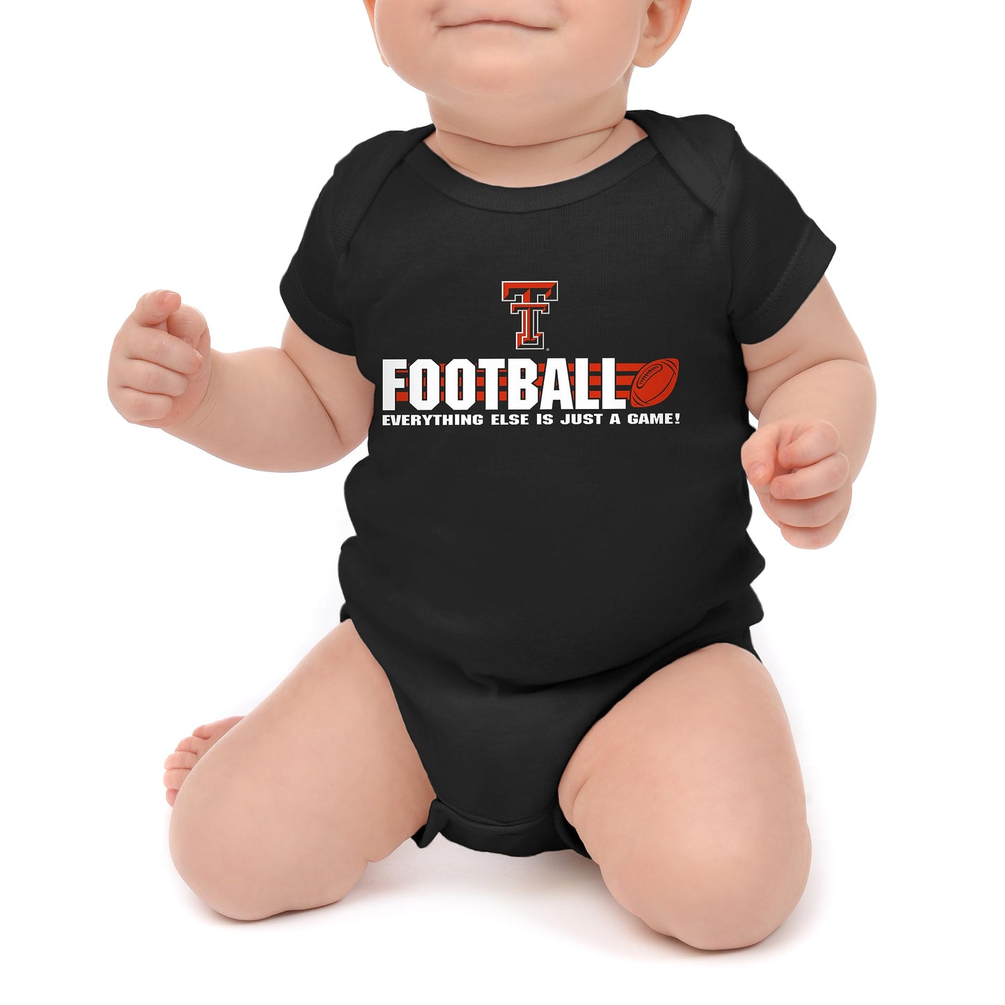 Little King NCAA Short Sleeve College Football Onesie Bodysuit-100% Cotton