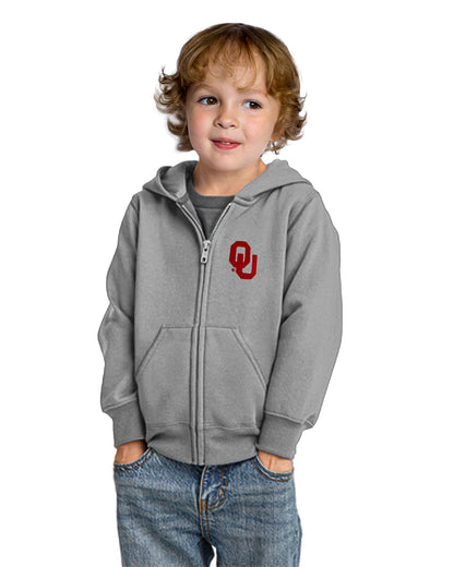 Little King NCAA Boys/Girls Toddler Full Zip Fleece Hoodie Sweatshirt with Embroidered Team Logo